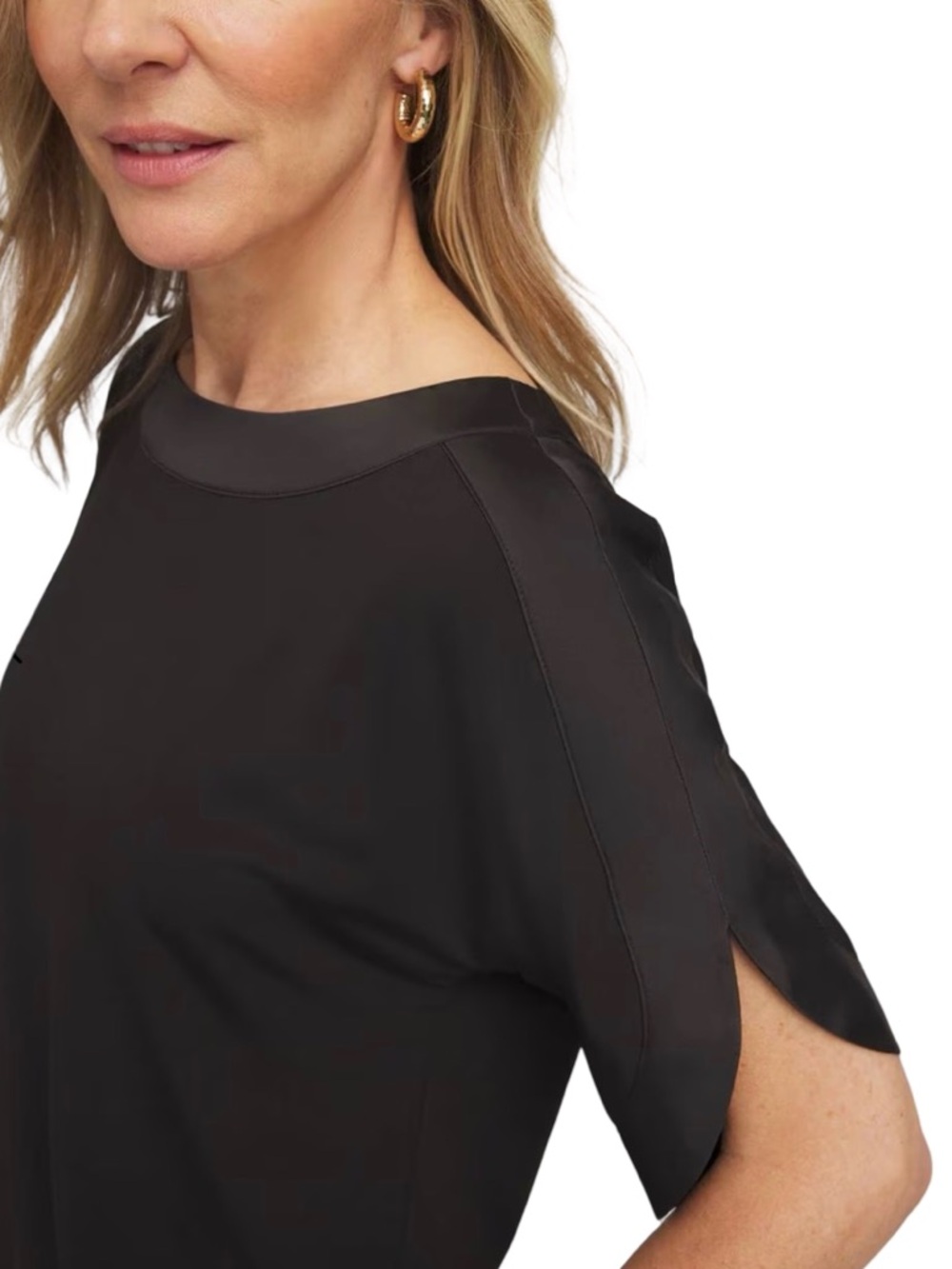 NWT Chico's Black Dolman-Sleeve Women's Top